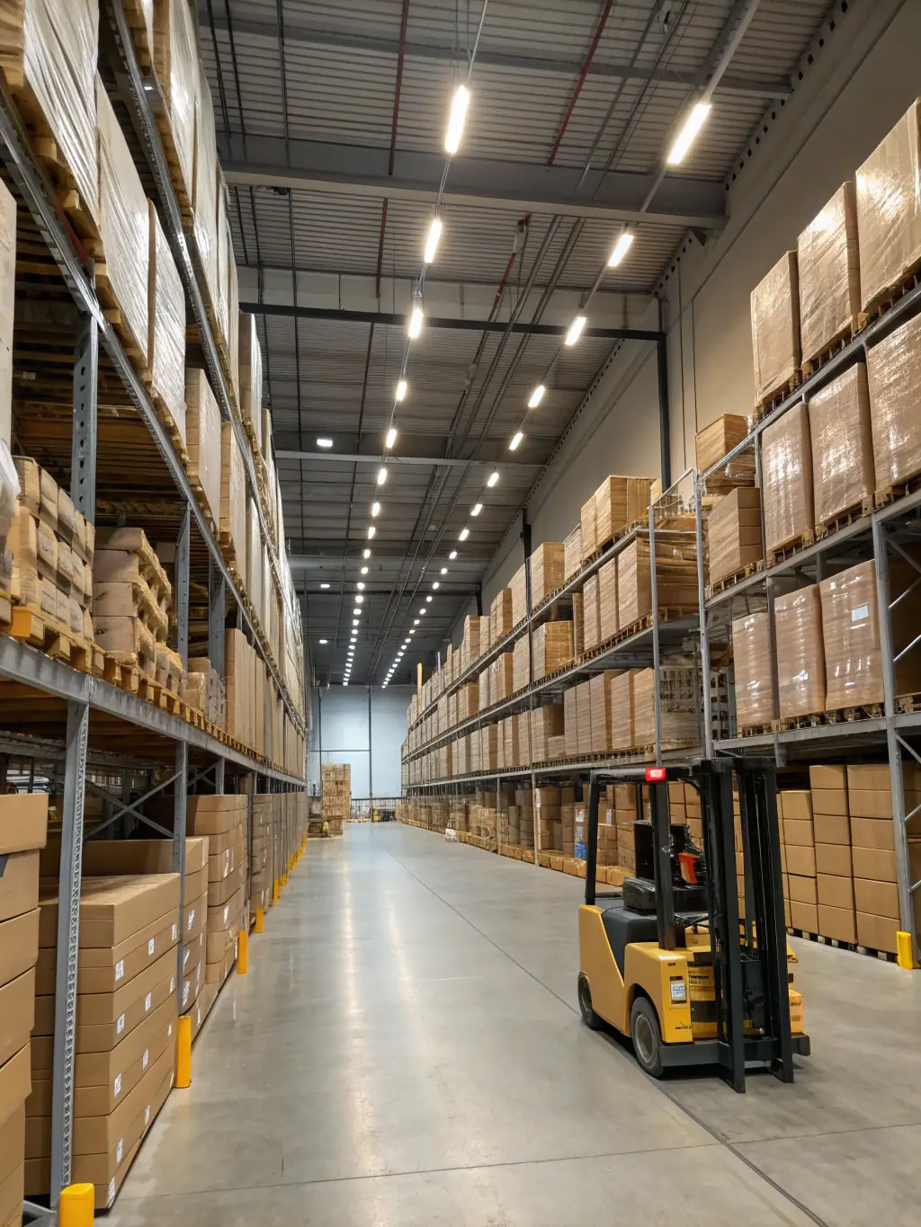 A secure, locked storage facility with packages neatly organized, highlighting the security measures in place to protect customer orders before dispatch.